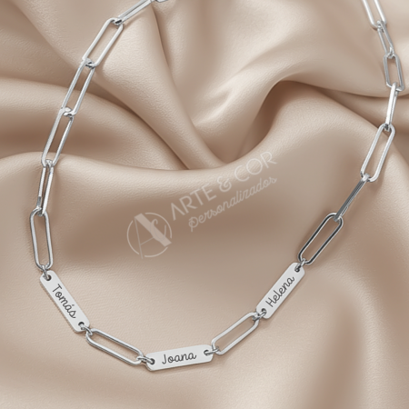 Colar de Elos Personalizados 'always loved'   Colar de Elos Personalizados 'always loved'